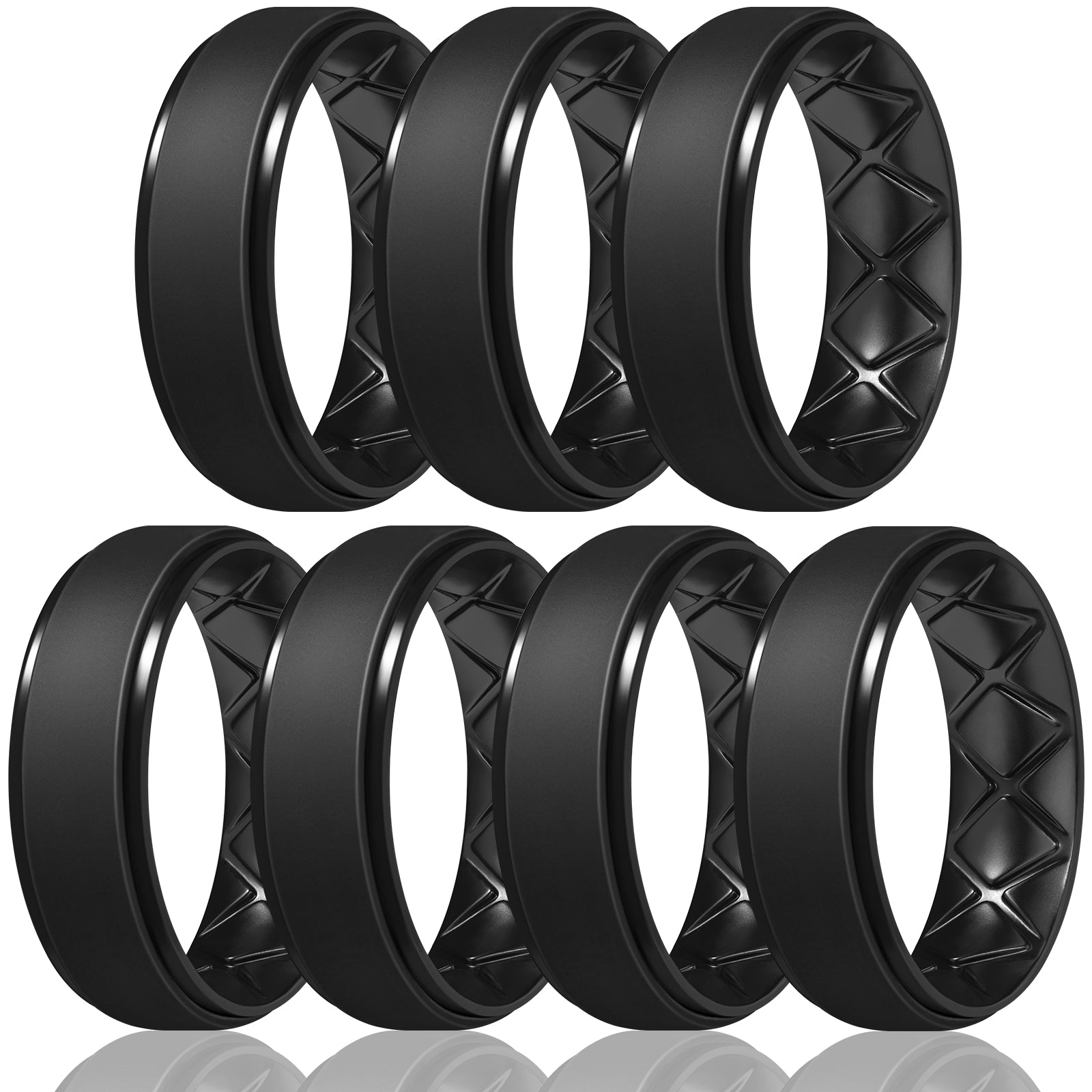  Egnaro Inner Arc Ergonomic Breathable Design, Silicone Rings  for Women with Half Sizes, Women's Silicone Wedding Band, 6mm Wide - 2mm  Thick : Clothing, Shoes & Jewelry